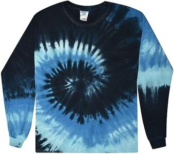 DARESAY Long Sleeve Tie Dye T-Shirt, for Men, Women and Teens (Up to 5XL)