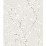 RoomMates Beige Cherry Blossom Peel and Stick Wallpaper