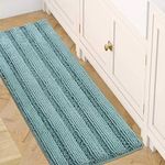 H.VERSAILTEX Large Bathroom Mat Extra Soft and Absorbent Indoor Tapis Salle De Bain Bath Mat Runners for Bathroom Washroom with Non-Slip Backing 1 Pack, Eggshell Blue, 47 inch by 17 inch