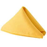 Trimming Shop 10Pcs Sunshine Cotton Polyester Table Napkins for Home, 20 inch Dinner Napkins with Hemmed Edges for Dinning, Wedding, Banquet, Party, Events, Lightweight & Machine Washable