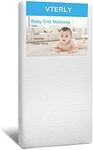 VTERLY Cot Mattresses, 140 x 70cm Crib Mattress with Extra Thick 10 cm Memory Foam & Removable Washable Cover, Breathable, Anti Allergenic and Water Resistant Toddler Bed Mattress