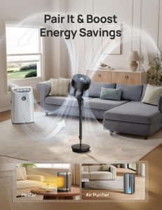 Dreo Silent Standing Fan 42” – 8 Speeds, Remote, Oscillating, Adjustable Height