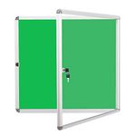 Provizon® Lockable Cover Fabric Notice Bulletin Board, Tamperproof with Mounting Screws (3 feet x 2 feet or 91 cm x 60 cm)