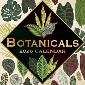 The Gifted Stationary 2026 Square Wall Calendar, Botanicals, 16-Month Arts & Antiques Theme Hanging Calendar with 180 Reminder Stickers, Month Planner for Home and Creative Spaces, 12x12 In