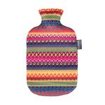 Fashy Hot Water Bottle with Cover Peru-Design Pink/ Brown 2 L