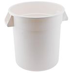 Winco Heavy-Duty Round Waste Container/Trash Can, 10 Gallon, White