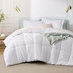 Bedsure Twin Comforter Set - White 