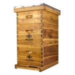 Hoover Hives Complete 8-Frame Beehive Kit – Wax-Coated Fir Wood, Includes 2 Deep Brood Boxes, 1 Medium Super, Langstroth Frames & CellTech Foundations – Durable, Weather-Resistant Beekeeping Supplies