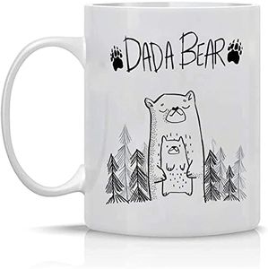 Dada Bear Coffee Mug for Dad Father's Day Gift Dad Birthday Gift Unique Fun Gifts for Him Father, Men, Husband Baby Shower New Dads Gifts for Christmas, Birthday Gifts for Men Dads Coffee Cups 11oz