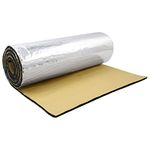 sourcing map 197mil/5mm 10.76sqft Car Auto Acoustic Barrier Heat Sound Absorption Deadener Mat with Intensive Alumium Foil 40"x40"