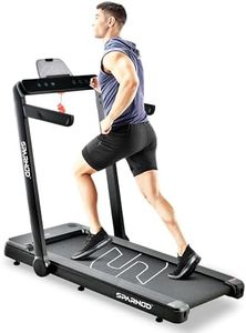 Sparnod Fitness STH-3060 Ultra Slim 2-in-1 Walking Pad Treadmill for Home Use Foldable Under Desk fits Under Bed/Sofa. No Installation Required, 4 HP Peak Motor, 110kg User Weight