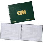 Gunn & Moore GM Cricket Scorebook | Wire Bound | Bowling Analysis | Green with Gold GM Logo | 100 Innings