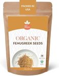 SPICY ORGANIC Fenugreek Seeds 4 lbs. - Whole Methi Seeds for Tea, Hair Care, and Indian Spice Cooking - USDA Certified Organic, Non-GMO, Gluten-Free. Packaged in a Resealable Pouch