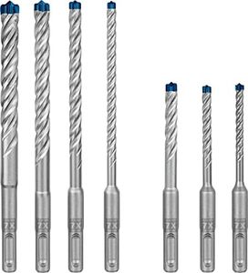 Bosch 7X Expert SDS plus-7X Hammer Drill Bit Set (for Soft Stone, Hard Stone, Ø 5-12 mm, Professional Accessory Rotary Hammer Drill)