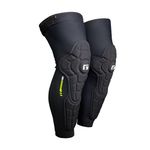 G-Form Pro-Rugged 2 Knee-Shin Guard - Knee Protection for Biking, Skating & Snow Sports - Protective Knee & Shin Guards for Sports - Padded Compression Knee & Shin Guards - Black, Adult Medium