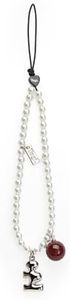 Tagi. Imagine Phone Chain Pearl Letter Natural Stone Acrylic Phone Charms (Cream Cherry)