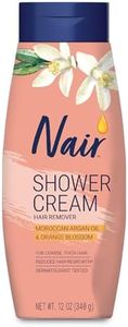 NAIR Shower Cream Hair Remover with Moroccan Argan Oil and Orange Blossom, Body Hair Removal Cream for Women, 12 oz