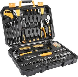 DEKOPRO 128 Pieces Tool Set-General Household Hand Tool Kit, Auto Repair Tool Set, with Plastic Toolbox Storage Case (128PCS)…