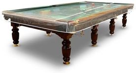 Breling 8 Feet Clear Pool Table Cover PVC Billiard Table Cover Heavy Duty Waterproof and Tearproof Covers for Pool Table Fitted Pool Table Accessories All Season Sun Snow Rain Dust Protection