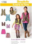 Simplicity 1786: Learn to Sew Child's and Girls' Sportswear Sewing Pattern, Size K5 (7-8-10-12-14)