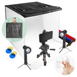 LimoStudio 24" x 24" Table Top Photo Photography Studio LED Lighting, Light Tent Kit in a Box, Photo Background Shooting Tents, AGG3161