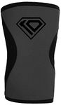 KO Sports Gear Black & Grey Neoprene Knee Pad - Wrestling, BJJ, Grappling, MMA, Workouts, Training & More - Shooting Sleeve (Adult X-Small)