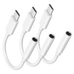 3 Pack Headphone Adapter for iPhone 15, [MFi Certified] USB Type C to 3.5mm Headphone Jack Aux Audio Adapter Dongle for iPhone 15/15 Plus/15 Pro/15 Pro Max, Galaxy S24 S23 S22 Ultra, iPad Pro/Aor/Mini