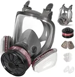 SLJHL Gas Masks Survival Nuclear and Chemical - Reusable Full Face Respirator with Activated Carbon 40mm Filter, for Painting Welding Chemical Protection Mold Dust Epoxy Resin Woodworking 6800