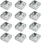 Evecad 12 Packs 4" Square Electrical Box, Ten 1/2" and Six 3/4" Knockouts Metal Electrical Box, 1-1/2" Deep Electrical Junction Box, 21.0 Cu. in. Capacity, Galvanized