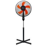 Belaco Stand Fan Pedestal fan 16" Oscillating free stand fan Floor fan adjustable height Black & Oranage