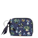 Vera Bradley Women's Cotton Petite Zip-Around Wallet with RFID Protection, Plants - Recycled Cotton, One Size