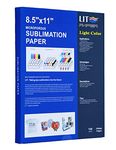 LIT Sublimation Paper 8.5x11 Inch, 100 Sheets 110gsm Heat Press Transfer Paper - for Any Epson Sawgrass Ricoh HP Canon Inkjet Sublimation Printers with Sublimation Ink for Blanks Tumblers Mugs Shirts