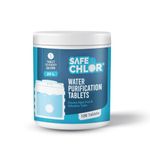 Safe Chlor 20 L | Chlorine Tablets for Watercan of 20 Ltrs, | Kills Germs, Prevents Algae | Water Purification | 1 tablet to treat 20 liters | Pack of 120 Tablets for 2400 Ltrs