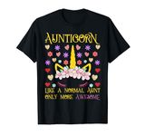 Floral Unicorn Aunt Aunticorn Gift Aunty Best Auntie Ever T-Shirt