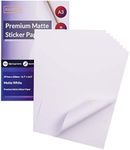 Avarrix Australia Printable Sticker Paper for Inkjet Laser Printer, A3 Size, Matte White, 20 Sheets, Self Adhesive A3 Sticker Paper, Printable Sticky Label Sheets for Inkjet Laser Printer