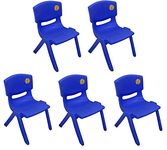 A406 10x Children Strong Stackable Kids Plastic Chairs Picnic Party Garden Nursery Club Indoor Outdoor (Blue)