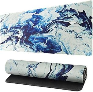 LznYi Large Gaming Mouse Pad 900x400mm, Non-Slip Rubber Base, Waterproof, Durable Stitched Edges, Ideal for Gaming and Office Use (9040Shuimo-AU)