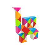 Cubelelo Magic Snake Rainbow Puzzle Cube (48 Wedges) | Twist and Turn Shape Creation Fun Game for Kids Boys Girls and Adults | Multicolor Brain Teaser Stress Buster Toy | for Ages 3 Years and Above