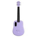 LAVA U Carbon Fiber Ukulele with Effects FreeBoost Electric Ukulele with Case Pick and Charging Cable (26 inch, Sparkle Purple)