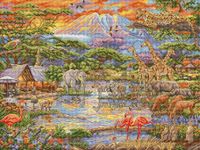 Wizardi Counted Cross Stitch Kit - Wild Africa L9941 Letistitch
