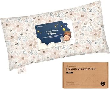 Toddler Pillow with Pillowcase - 10x18 My Little Dreamy Pillow, Organic Toddler Pillows for Sleeping, Kids Pillow, Small Pillows, Toddler Travel Pillows for Sleeping, Toddler Bed Pillows (Flora Vale)