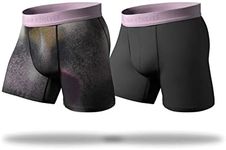 Pair of Thieves Men's Hustle Boxer Briefs - 2 Pack Performance Athletic Underwear for Men, Slate, X-Large