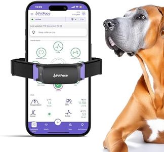 Smart Collar 2.0 by PetPace | AI-Powered Dog Health Monitor & GPS Tracker | Tracks Heart Rate, Pain, Anxiety & Stress, Vet-Backed with Real-Time Alerts & Monitoring - Subscription Required (Large)