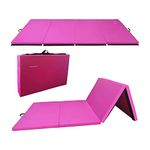 BalanceFrom BFGR-01PK All-Purpose Extra Thick High Density Anti-Tear Gymnastics Folding Exercise Aerobics Mats, 4' x 10' x 2", Pink, One Size , Pink2