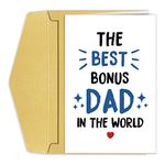 Father’s Day Card for Stepdad, Sweet Stepdad Birthday Card, Gift for Bonus Dad, The Best Bonus Dad in The World