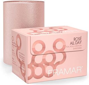 FRAMAR Rosé All Day Embossed Roll Aluminum Foil, Hair Foils For Highlighting, Foil Paper for Hair Colour, Hair Color, Papier Aluminium, Tin Foil for Hair Dye Kit - Medium 320 ft