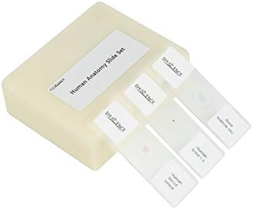 Prepared Human Tissue Anatomy Microscope Slides Set, 17pcs Hand-Prepared Slides Survey The Major Tissues and Organs of Human Body Dedicated to Human Physiology (Human Anatomy)