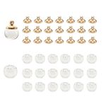 Boutigem 20pcs 18mm Clear Globe Glass Wish Beads Round Half Drilled Bottles Beads for jewelry making DIY Earring Necklacer Wedding Decor