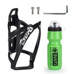 HASAGEI Bike Water Bottle Cage and 25oz Premium BPA Free Sports Bottle, Bike Water Bottle Set Lightweight Bike Bottle Holder for Road, Mountain bike. Essential for Riding