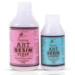 Little Birdie Epoxy Art Resin And Hardener 150 Grams | 2:1 Crystal Clear Epoxy Resin and Hardener for Art and Craft, DIY, Home Decor Projects | High Gloss, Odour & Fume Free, Bubble Free Resin